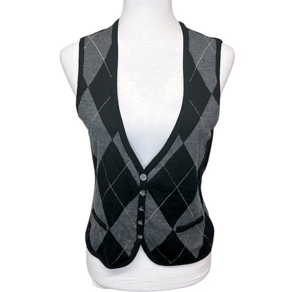 Talbots Argyle Merino Wool Sweater Vest - Picture 1 of 5